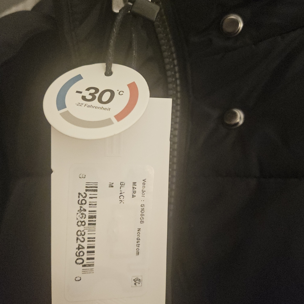 Noize Black Long Puffer Coat - Picture 8 of 11